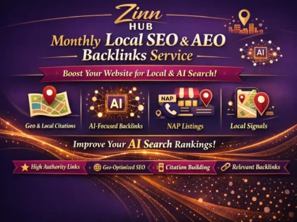 do monthly website local off page seo geo aeo backlinks building for ai search