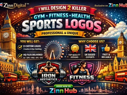 Design 2 Killer Gym, Fitness, Health &Amp; Sports Logos - Zinn Digital ™ 4 Design 2 Killer Gym