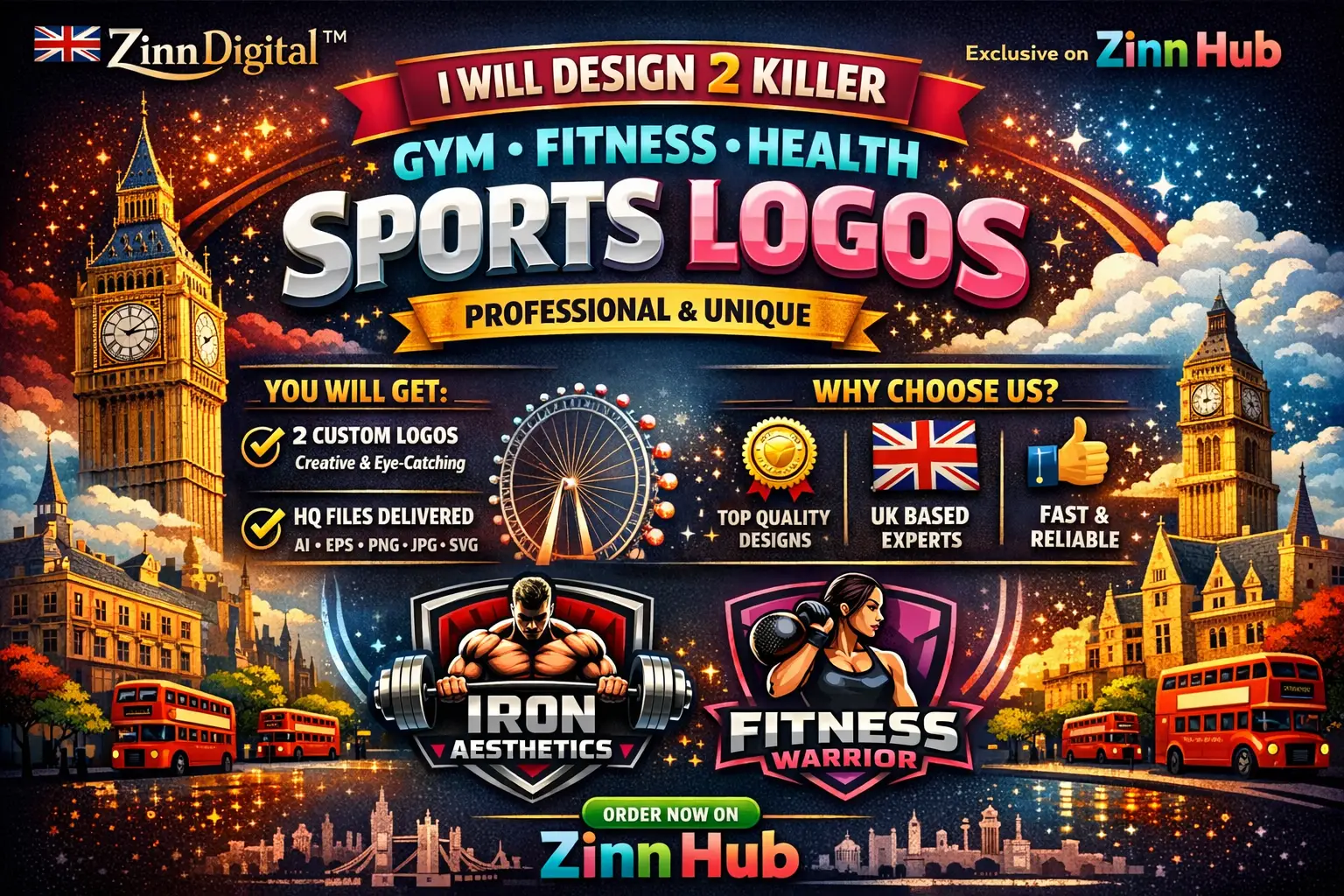 Design 2 Killer Gym, Fitness, Health &Amp; Sports Logos - Zinn Digital ™ 1 Design 2 Killer Gym