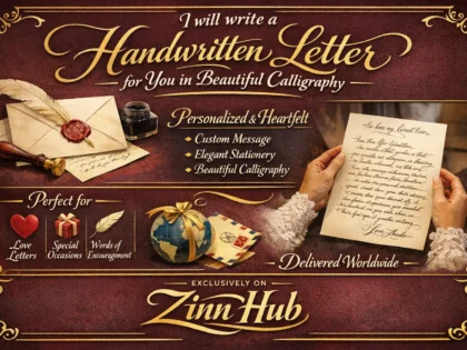 write handwritten letter for you in calligraphy