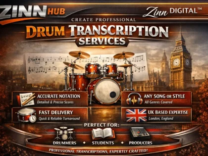 Create Professional Drum Transcription Services - Zinn Digital ™