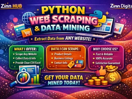 do python web scraping data mining from any website