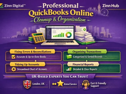Professional QuickBooks Online cleanup and accounting organisation services
