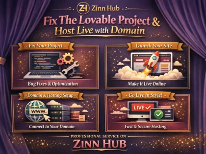 fix the lovable project and host live with domain