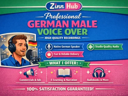 create a german male voice over in high quality