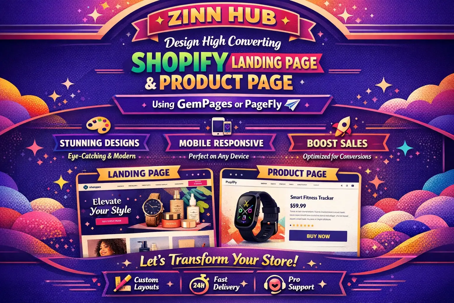 Design High Converting Shopify Landing Page, Product Page By Gempages Or Pagefly 1 Design High Converting Shopify Landing Page