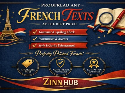 proofread any french texts at the best price