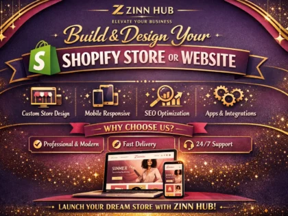 Build And Design Your Shopify Store Or Shopify Website