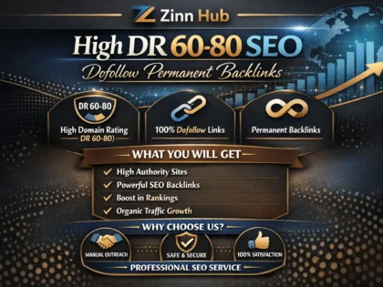 do high DR 60 to 80 SEO dofollow permanent backlinks