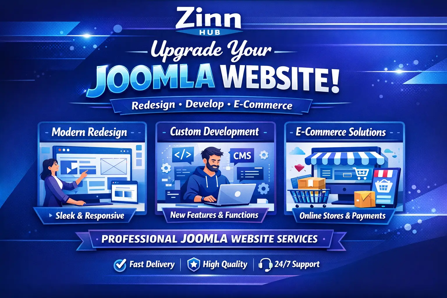 Upgrade Joomla Website Design, Redesign Site, Web Development, Ecommerce Website 1 Upgrade Joomla Website Design