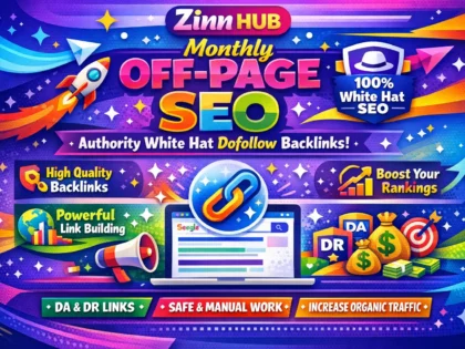 do monthly off page SEO service using authority white hat dofollow backlink