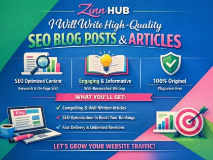 write high quality SEO blog posts and articles