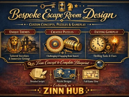 design bespoke escape room concepts, puzzles and gameplay