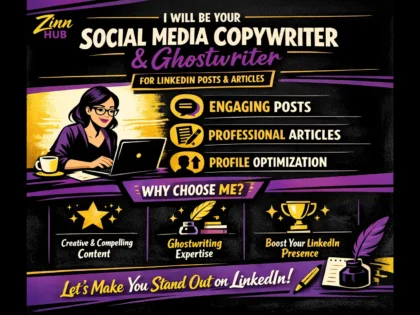 Be Your Social Media Copywriter And Ghostwriter For Linkedin Posts And Articles
