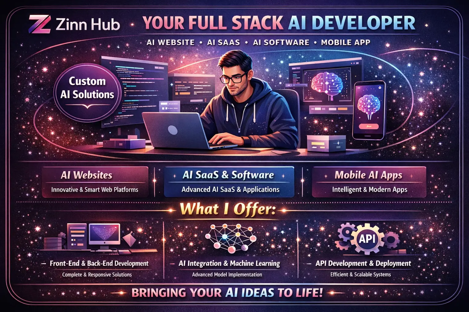 Be Full Stack Web Developer For Ai Website, Ai Saas, Ai Software Or Mobile App 1 Be Full Stack Web Developer For Ai Website