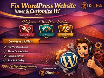 fix wordpress website issues and customise it