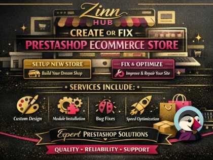 create or fix prestashop ecommerce store