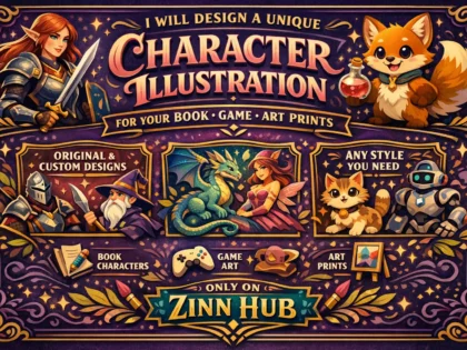 design a unique character or illustration for your book