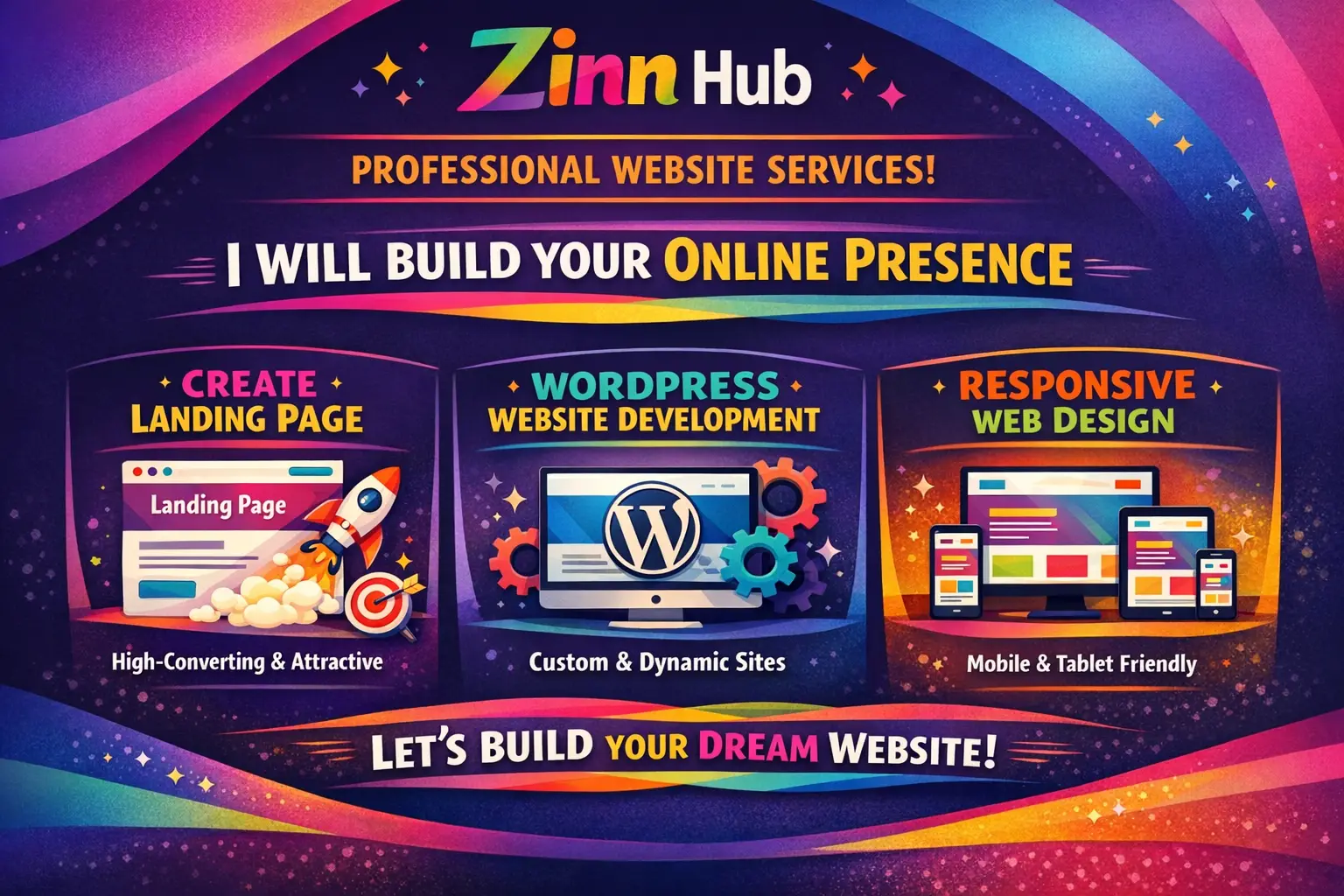 Create Landing Page, Wordpress Website Development, And Responsive Web Design 1 Create Landing Page
