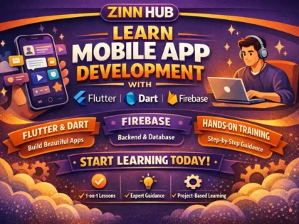 Teach you mobile app development using Flutter Dart and Firebase
