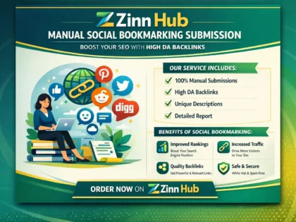 Do Manually Social Bookmarking Submission With High Da Backlinks