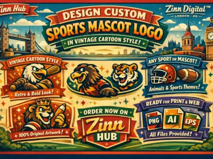 Design Custom Sports Mascot Logo With Vintage Cartoon Style