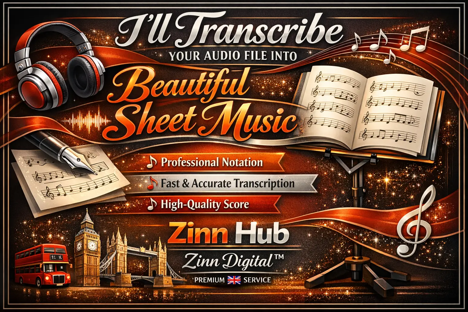 I'Ll Transcribe Your Audio File Into Beautiful Sheet Music 1 I'Ll Transcribe Your Audio File Into Beautiful Sheet Music