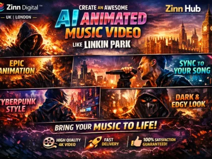 create an awesome ai animated music video like linkin park