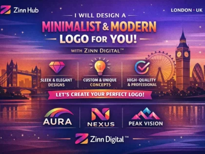 Design a minimalist and modern logo with Zinn Digital ™