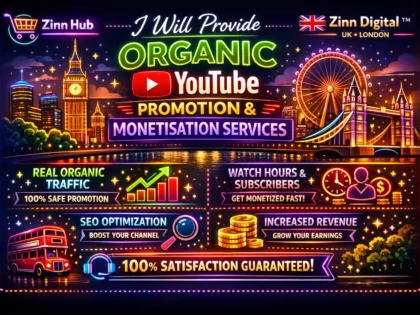 I Will Provide Organic Youtube Promotion And Monetisation Services
