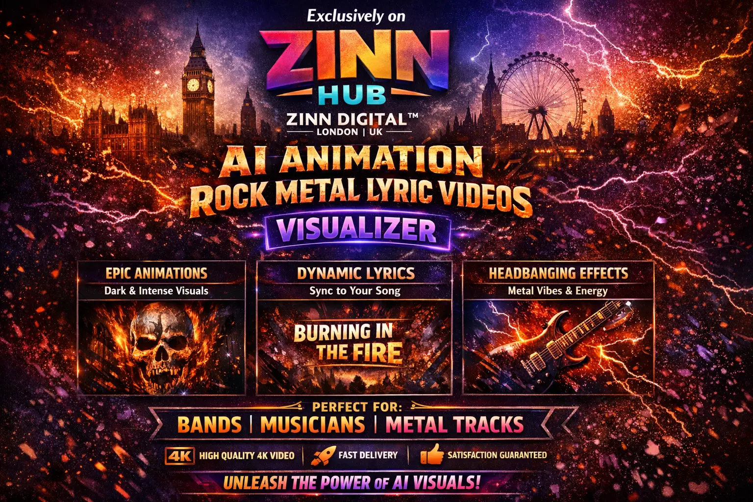 Create An Ai Animation Rock Metal Lyric Video Visualizer 1 Create An Ai Animation Rock Metal Lyric Video Visualizer