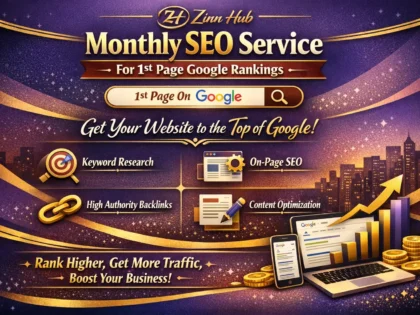 provide monthly SEO service for 1st page google rankings