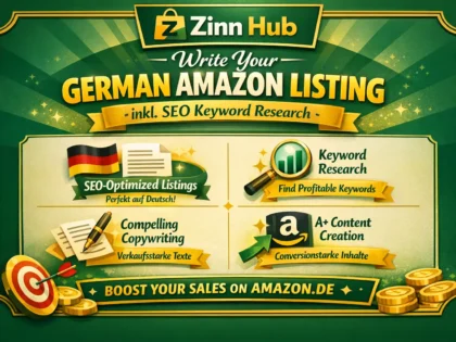 write your german amazon listing inkl SEO keyword research