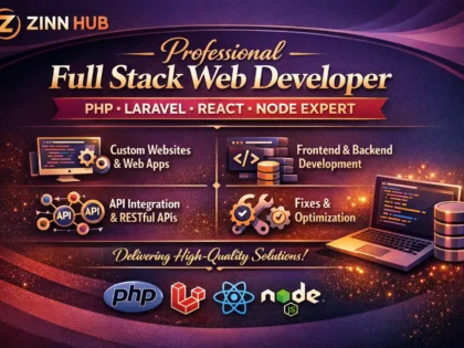 Professional Full Stack Web Developer - PHP Laravel React Node Expert