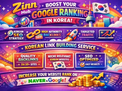 increase google ranking korea homepage SEO backlinks korean link building
