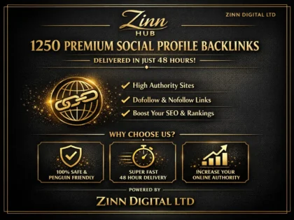 Create 1250 premium social profile backlinks in just 48 hours