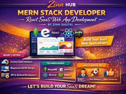 MERN Stack Developer - React SaaS Web App Development by Zinn Digital ™