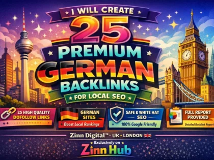 Create 25 premium dofollow German backlinks for local SEO optimisation