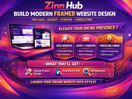 build modern framer website design for saas