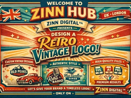 Design a retro vintage logo with Zinn Digital ™