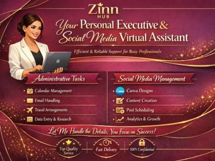 personal executive administrative virtual assistant canva social media manager