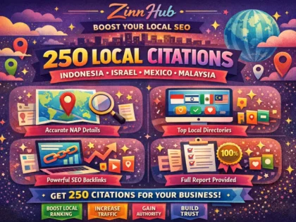 do 250 local citations indonesia israel mexico malaysia seo link building