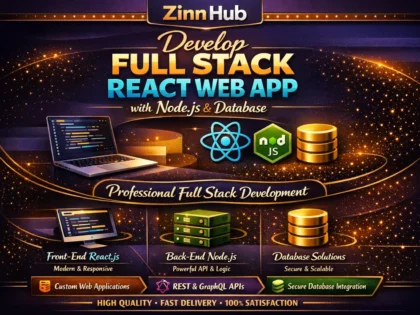 Develop Full Stack React Web App With Node.js And Database