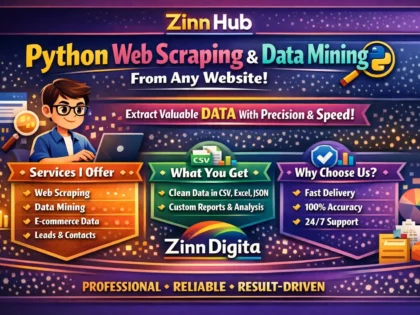 do python web scraping data mining from any website