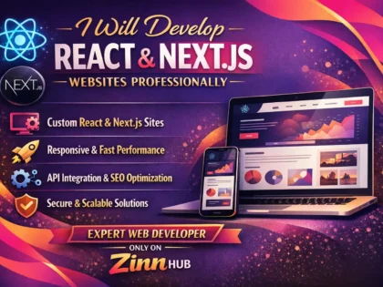 Develop React and Next.js websites professionally