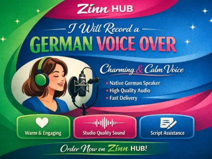 record a german voice over in charming