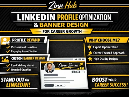 do linkedin profile optimization and banner design for career growth
