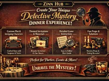 create a unique detective mystery dinner experience for you