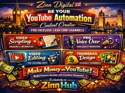 Be your YouTube automation content creator for faceless cash cow channels