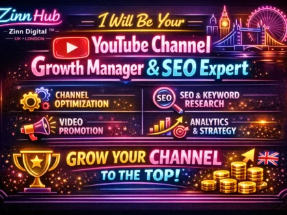 Be your YouTube channel growth manager and SEO expert